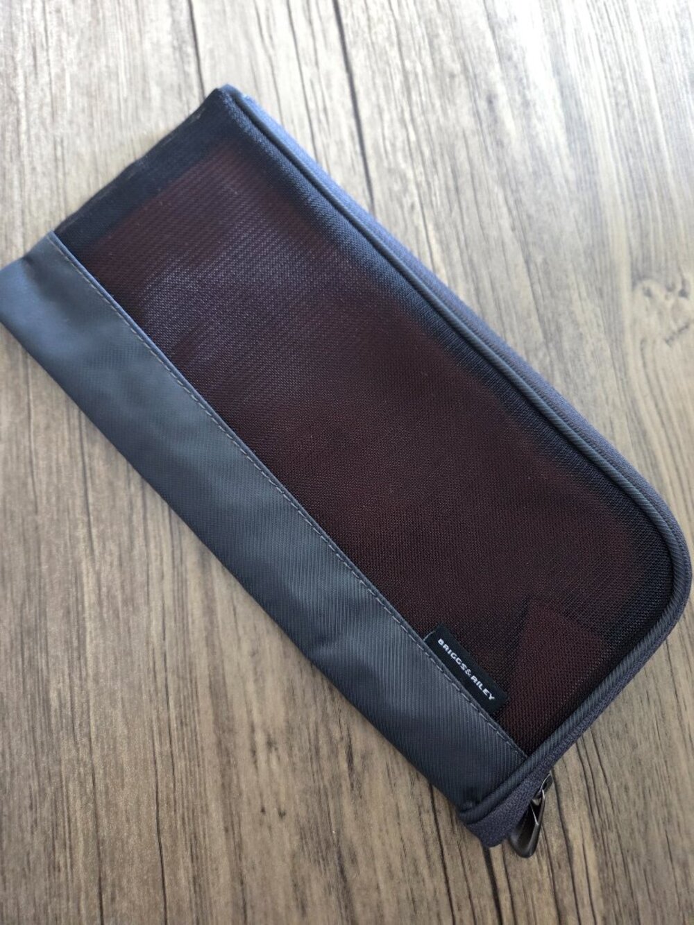 Briggs & Riley Gray Zipper Small Utility Pouch